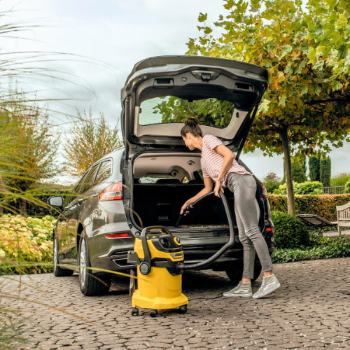 مكنسة كارشر WD 5 رطبة وجافة – 1100 وات – سعة 25 لتر – تنظيف فلتر ذاتي