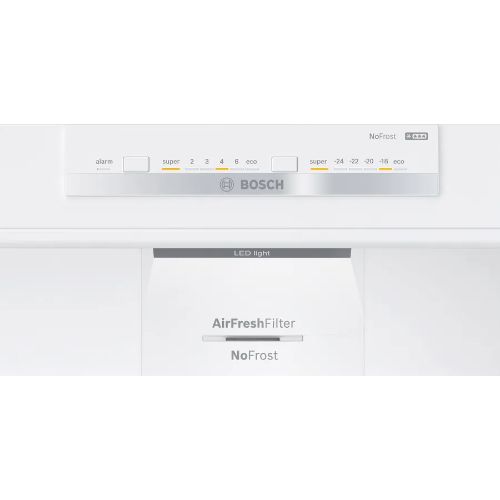 ثلاجة بوش سيريس 4 – 17 قدم – NoFrost – فريزر سفلي – ستانلس – KGN55VI2E9