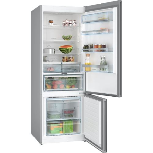 ثلاجة بوش سيريس 6 – 559 لتر – فريزر سفلي – NoFrost – أسود – KGN56LB3E9