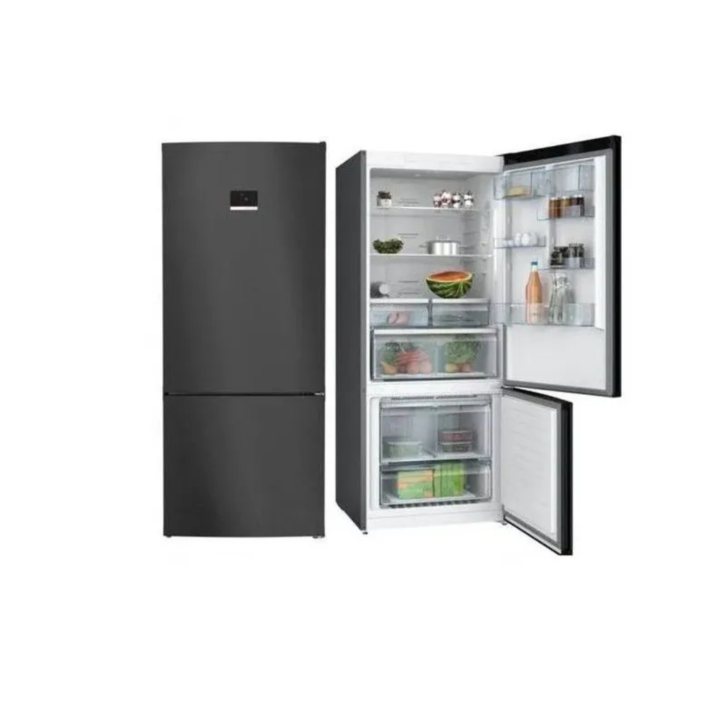 BOSCH 526L Net Inverter Refrigerator – Series 6 – Model KGN76CXEE8 Bottom Freezer Dark Grey