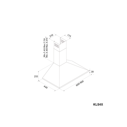 شفاط بيست إير هرمي (Best Air) KLS4X 9024PB BK – قوة شفط 1200 م³/س (الأقوى في مصر) بموتور إيطالي