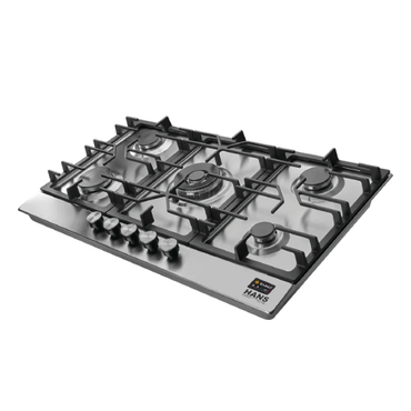 مسطح هانز بلت إن غاز - 90 سم 5 شعلات - ستانلس ستيل 0.7مم - موديل - HANS LAMY