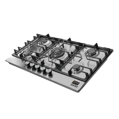 مسطح هانز بلت إن غاز - 90 سم 5 شعلات - ستانلس ستيل 0.7مم - موديل - HANS LAMY