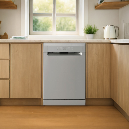 غسالة أطباق اريستون (Ariston) 13 فرد 5 برامج مع سلة علوية قابلة للتعديل – فضي موديل LFC2B19X