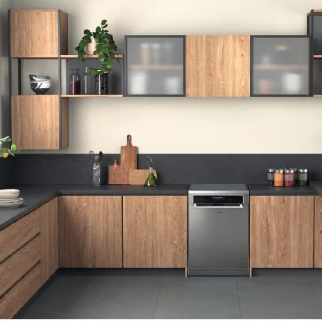 غسالة أطباق اريستون 15 فرد إنفرتر (Ariston) – LFP 5P31 WLT X – نظام 3 أرفف – سيلفر لامع