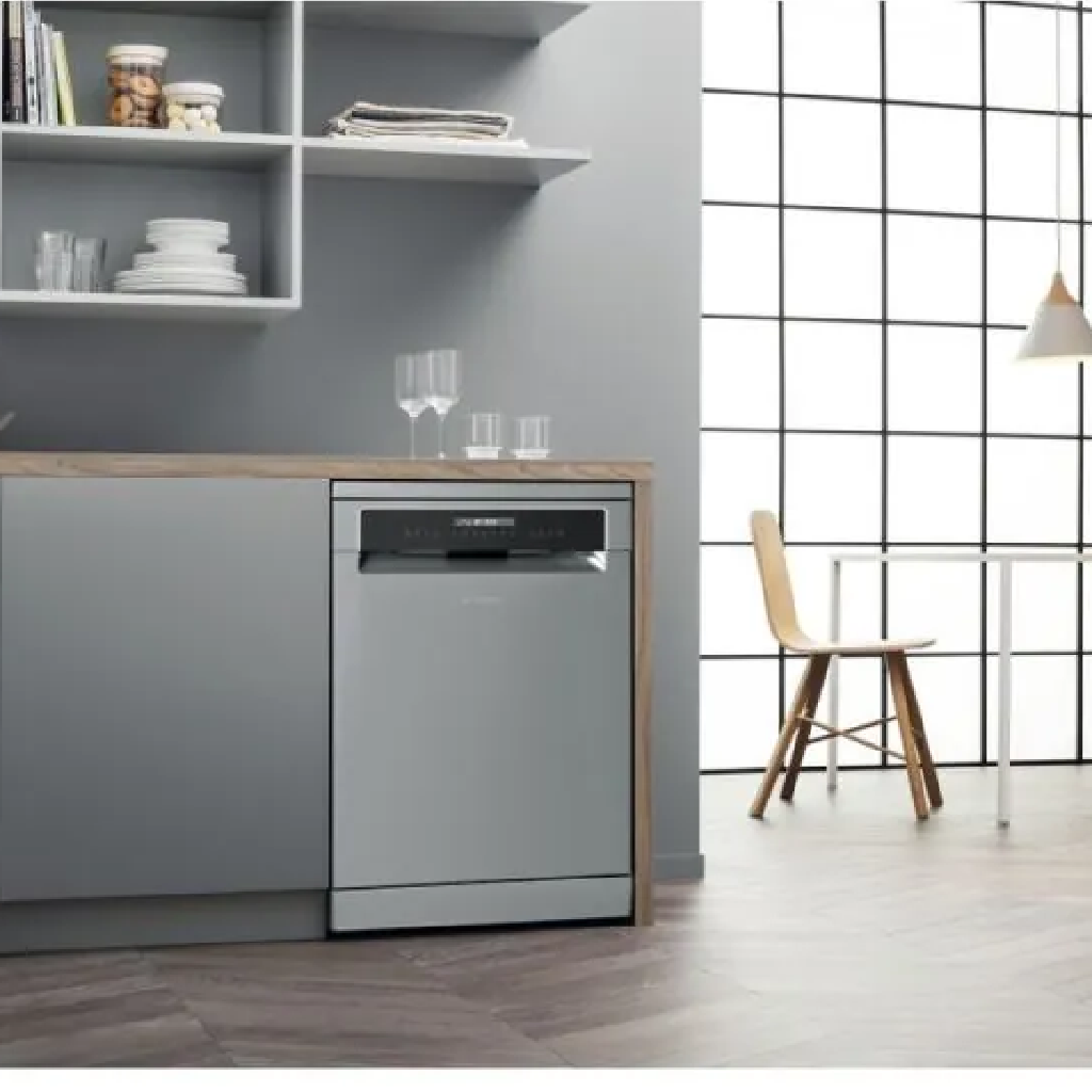 غسالة أطباق اريستون 15 فرد إنفرتر (Ariston) – LFP 5P31 WLT X – نظام 3 أرفف – سيلفر لامع