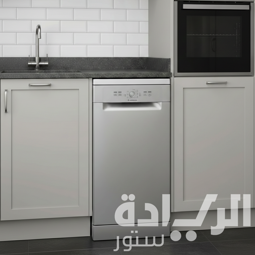 غسالة أطباق اريستون 10 أفراد (Ariston) – LSFE 1B19 S – عرض 45 سم – 7 برامج – سيلفر