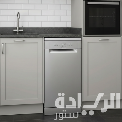 غسالة أطباق اريستون 10 أفراد (Ariston) – LSFE 1B19 S – عرض 45 سم – 7 برامج – سيلفر