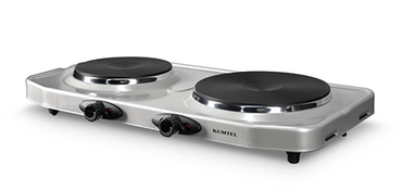 بوتاجاز كهربائي كومتيل مزدوج 2500 وات ستانلس ستيل - موديل - LX-7021