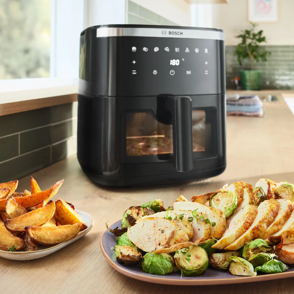 قلاية هوائية بوش 7.2 لتر XXL أسود – MAF671B0 – قوة 1800 وات بنوافذ رؤية