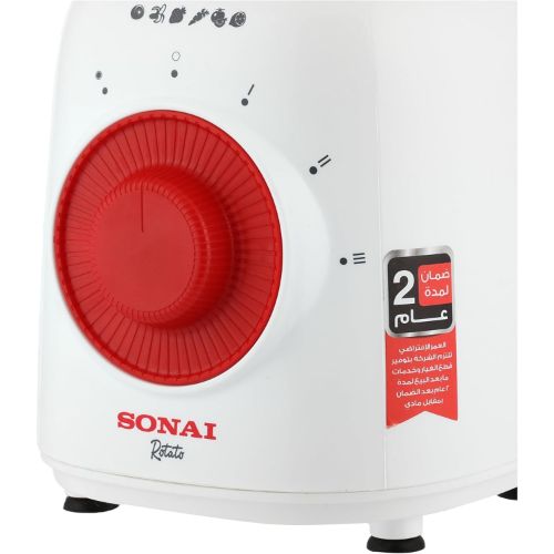 خلاط سوناي روتيتو 2 في 1 – 500 وات – 1.5 لتر – أبيض  - موديل – MAR-2510