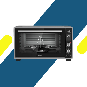 فرن كهرباء سيمفر (Simfer) تركي 50 لتر ستانلس – أير فراير وشواية رأسية و6 وظائف MD50IX-1