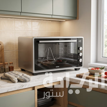 Simfer Turkish Oven 50L Stainless Steel – Vertical Rotisserie, Steam Cooking, and Mechanical Timer MD50IX