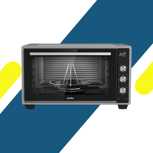فرن سيمفر (Simfer) تركي 50 لتر ستانلس – شواية رأسية وطهي بالبخار وتايمر ميكانيكي MD50IX