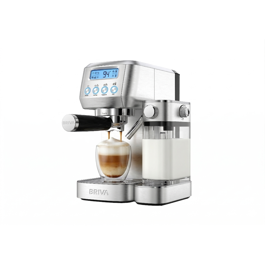 ماكينة تحضير القهوة والإسبريسو بريفا (Briva) موكا لاتيه برو بمضخة ULKA  – موديل Mooca Latte Pro