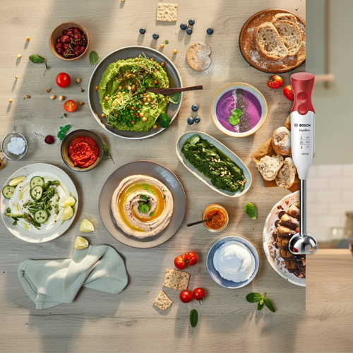 هاند بلندر بوش ارجو ميكس – 450 وات – أبيض/أحمر – موديل - MSM64110