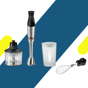 هاند بلندر بوش (BOSCH) إرجو ماستر سيريس 6 بقوة 1200 وات مع ترس سيراميك ونظام التحكم الذكي بالقبضة – استانلس ستيل – موديل MSM6M831