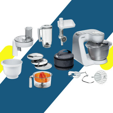 عجانة ومحضرة طعام بوش (Bosch) سيريس 4 MUM5 قوة 1000 واط، وعاء ستانلس 3.9 لتر، 7 سرعات – موديل MUM58258
