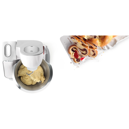عجانة ومحضرة طعام بوش (Bosch) سيريس 4 MUM5 قوة 1000 واط، وعاء ستانلس 3.9 لتر، 7 سرعات – موديل MUM58258