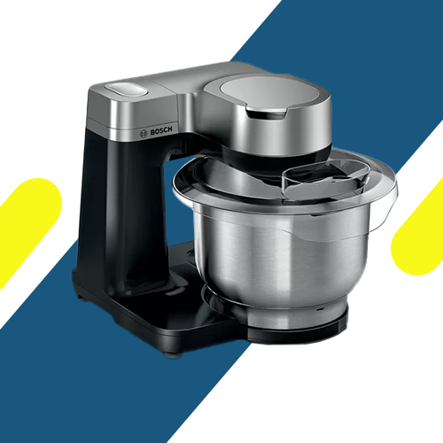 عجانة MUMS2VM00 بوش سيريس 2 كيتشن ماشين 900 وات أسود × فضي مع وعاء ستانلس 3.8 لتر