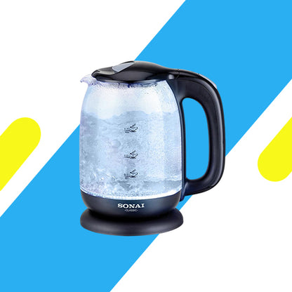 غلاية سوناي زجاج كهربائية 2200 وات - 1.7 لتر