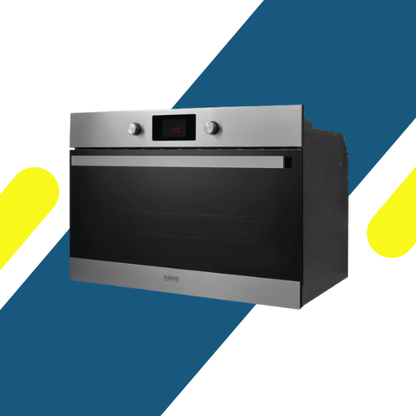 فرن هانز بلت إن غاز 90 سم بشواية ومروحة تربو – سعة 110 لتر – HANS NERO FGH 4404 XB