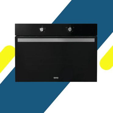 فرن هانز بلت إن غاز 90 سم بشواية ومروحة تبريد – سعة 110 لتر – HANS NERO FGH 4405 BB