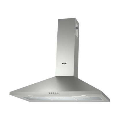 بيست اير شفاط مطبخ هرمى فضي - 90 سم - قوة شفط 1000م³/الساعة - 1 موتور - موديل NETRO 90CM INOX