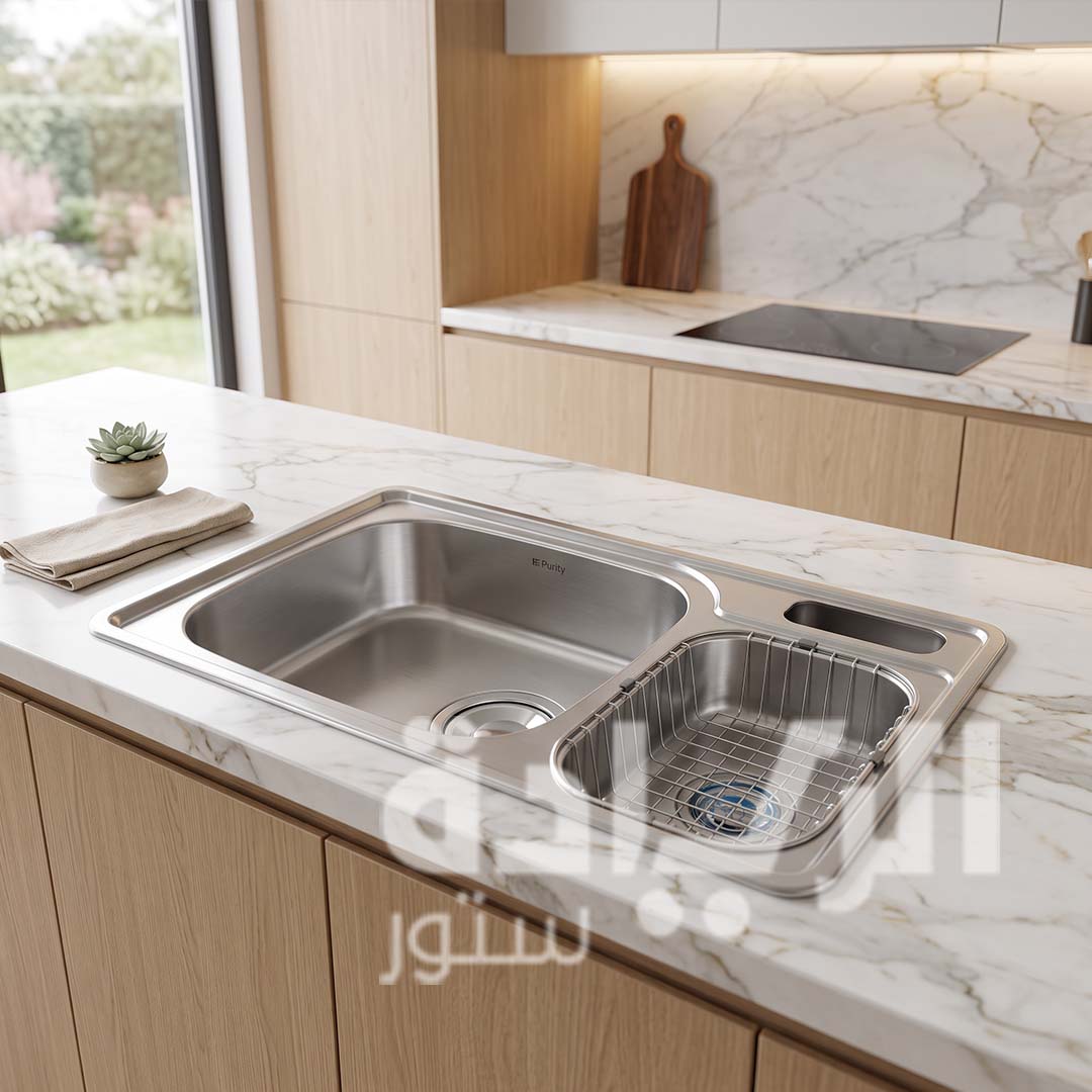 Purity Korean Stainless Steel Kitchen Sink, Size 87*48, Model - NISD 870 L R