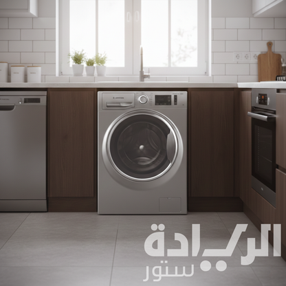 غسالة ملابس اريستون (Ariston) 8 كجم إنفرتر بالبخار – فضي – NM11 823 SS EG