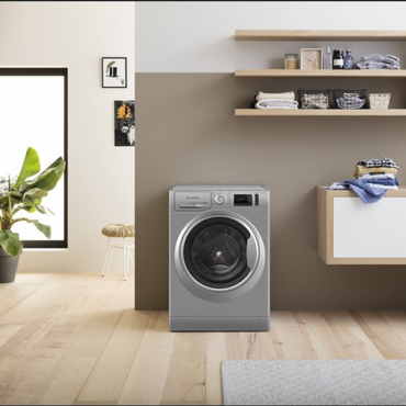 غسالة ملابس اريستون (Ariston) 8 كجم إنفرتر بالبخار – فضي – NM11 823 SS EG