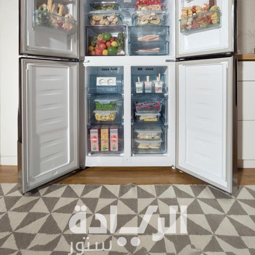ثلاجة جورينيا – 4 أبواب – 394 لتر – كريسب زون – تبريد متعدد – إضاءة LED - موديل - NRM8181MX