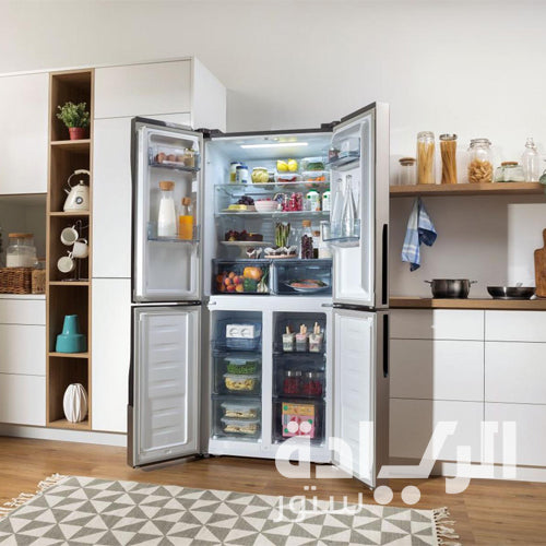 ثلاجة جورينيا – 4 أبواب – 394 لتر – كريسب زون – تبريد متعدد – إضاءة LED - موديل - NRM8181MX