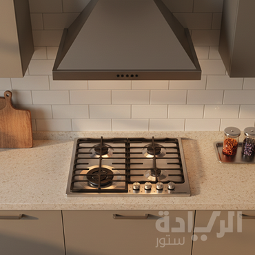 مسطح إيكوماتيك بلت إن غاز - 60 سم - 4 شعلات غاز - ستانلس ستيل - موديل - NS603X