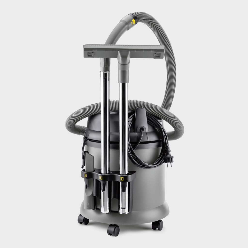 مكنسة كارشر (Karcher) NT 27/1 للشفط الجاف والرطب – سعة 27 لتر – قوة 1380 وات للأداء الشاق