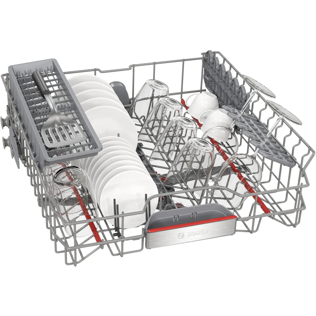 غسالة أطباق بوش (BOSCH) سيريس 6 مقاس 60 سم – 14 فرد – 6 برامج – إنترنت Home Connect – أسود مفرش – موديل SMP6EMC00V