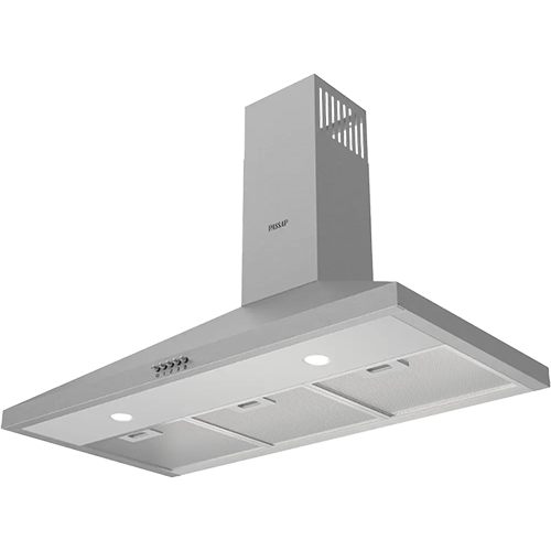 شفاط مطبخ بلت إن باساب ستانلس ستيل فضي – قوة شفط 650 م³/ساعة – مقاس 90 سم - موديل - D004-90-IX