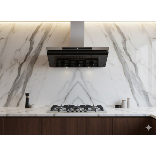 شفاط ديكوري بلت ان بيورتي ستانليس - 90 سم - قوة شفط 600 م3/س موديل GOLDEN Softo