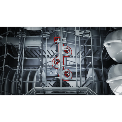 غسالة أطباق بوش (BOSCH) سيريس 6 مقاس 60 سم – 14 فرد – 6 برامج – إنترنت Home Connect – أسود مفرش – موديل SMP6EMC00V