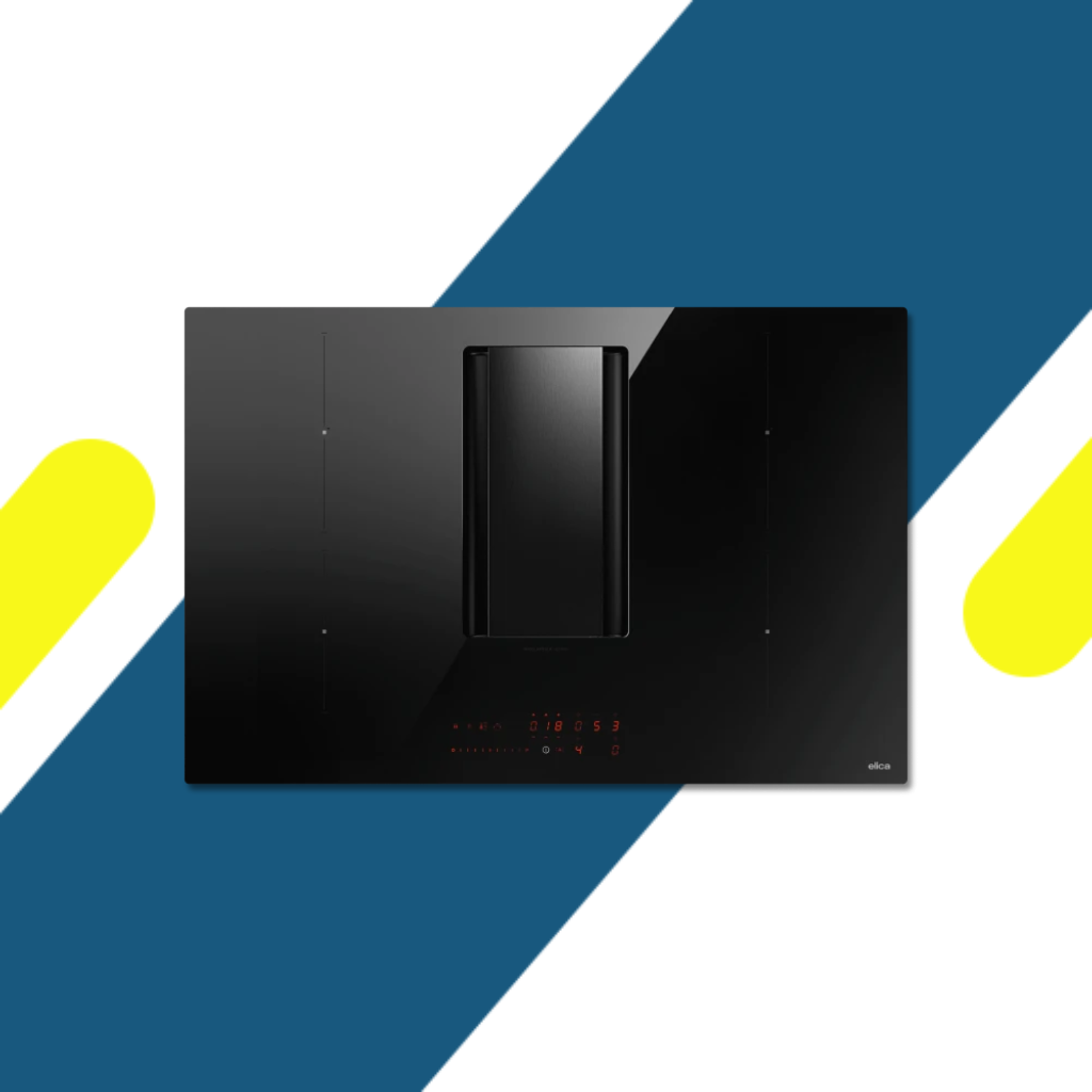 مسطح بلت إن إندكشن اليكا (ELICA) 78 سم مع شفاط مدمج – إيطالي بالكامل – موديل NIKOLATESLA ALPHA