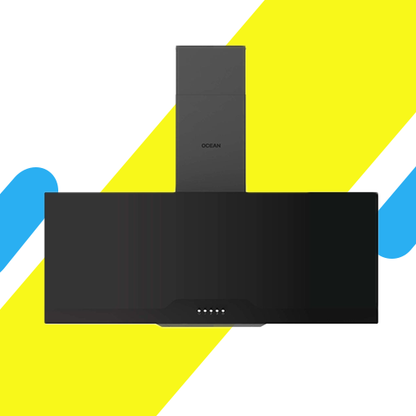 شفاط مطبخ ديكوري أوشن 90 سم - قوة شفط 450 م³/ساعة - أسود – موديل – ODCHR 94 BG CF