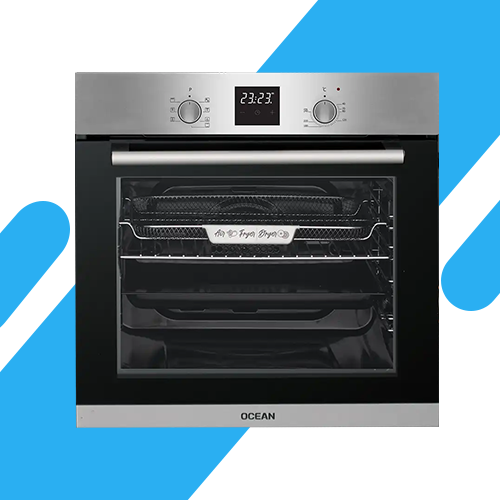 فرن بلت إن كهرباء أوشن 60 سم، سعة 60 لتر، باب زجاج أسود، شواية كهربائية - موديل - OEOF 68 I TC