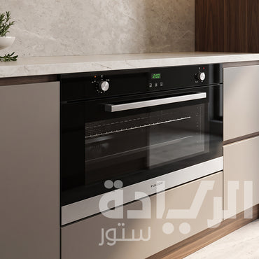 فرن كهرباء بلت إن فولجر Fulgor  90 سم زجاج أسود سعة 100 لتر –  تايمر ديجيتال – موديل OF EE D 95 S XL BG AF 2T