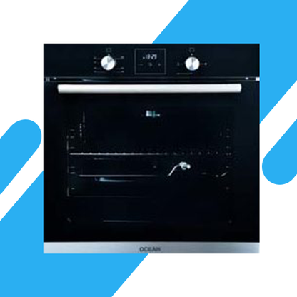 فرن غاز بلت إن أوشن 60 سم زجاج أسود – سعة 54 لتر، شواية غاز، شاشة تاتش ديجيتال، كاتاليتيك، موديل - OGVOF 64 NR C TC SV