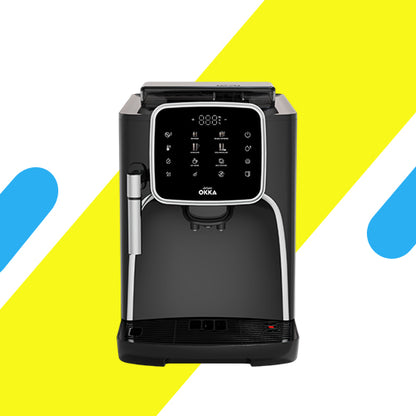 ماكينة أوكا إسبريسو برو أوتوماتيكية بالكامل من أرزوم – أسود/فضي – OK0030-05