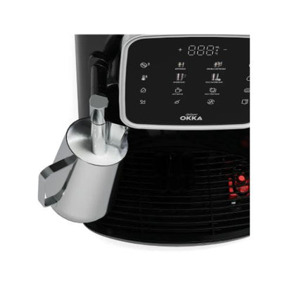 ماكينة أوكا إسبريسو برو أوتوماتيكية بالكامل من أرزوم – أسود/فضي – OK0030-05