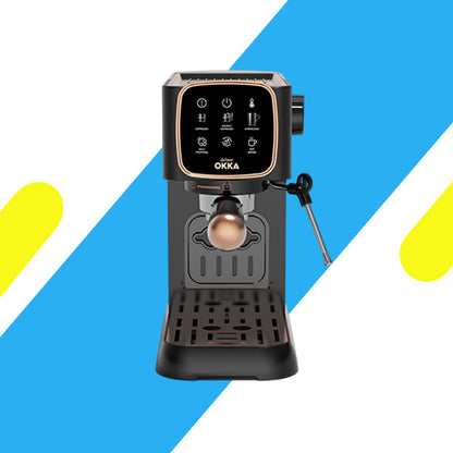 ماكينة أوكا إسبريسو سولو نصف أوتوماتيكية من أرزوم – أسود ونحاسي – OK0034-0400