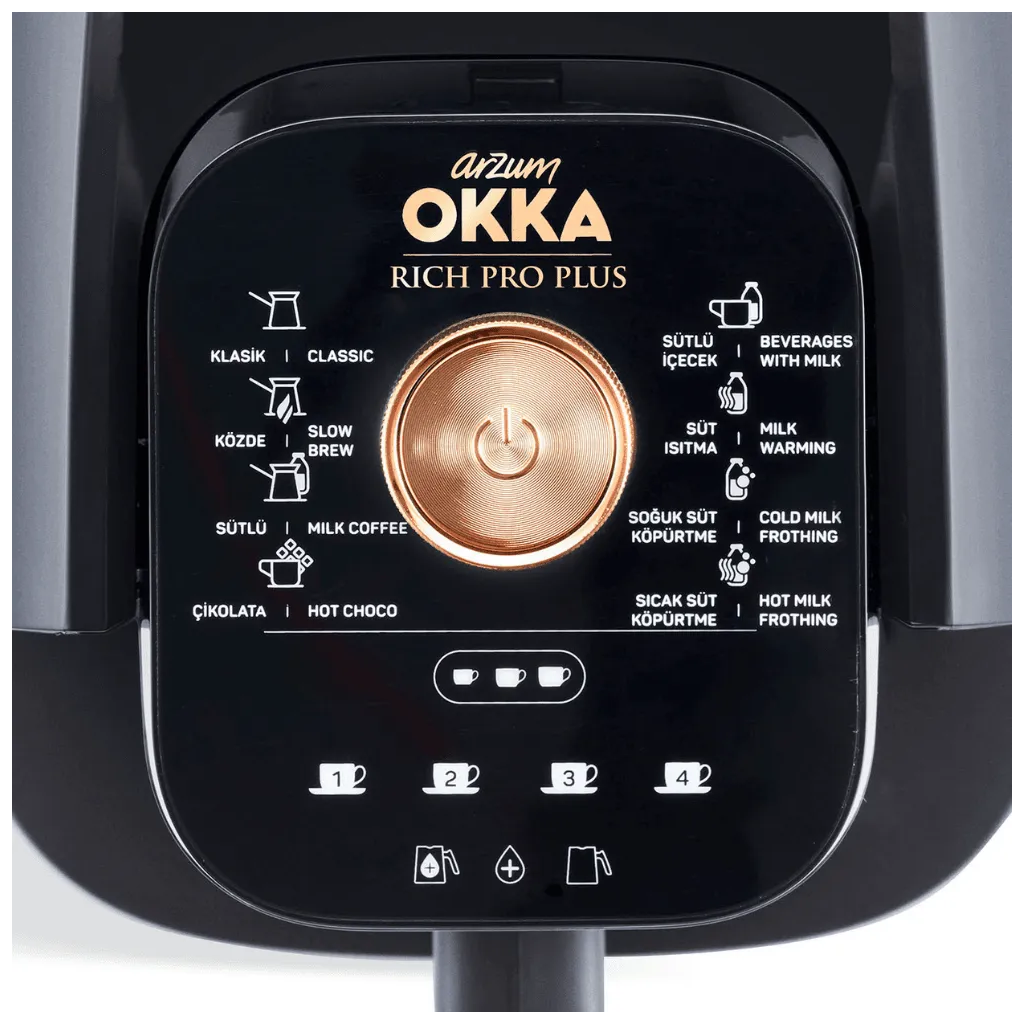 ماكينة قهوة أرزوم أوكا ريتش برو بلس (Arzum OKKA) – OK0038-0400 – قهوة بالحليب وهوت شوكليت