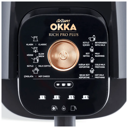 ماكينة قهوة أرزوم أوكا ريتش برو بلس (Arzum OKKA) – OK0038-0400 – قهوة بالحليب وهوت شوكليت