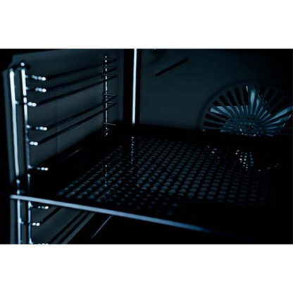 فرن أوشن غاز 60 سم INOX بباب زجاج أسود – شواية غاز – شواية دوارة – Air Fryer – شاشة LED – تنظيف كاتاليتيك – موديل OOGR 65 IECF2 SV